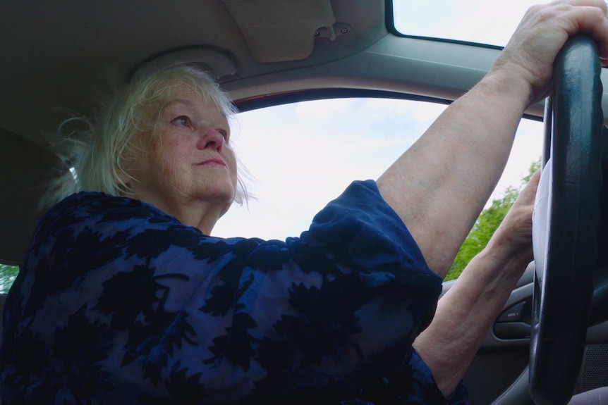 Grace Woodard, a Deerpark resident, drives around her neighbourhood.