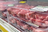 meat in a shop 