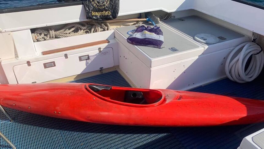 Police are looking for owner of red kayak.