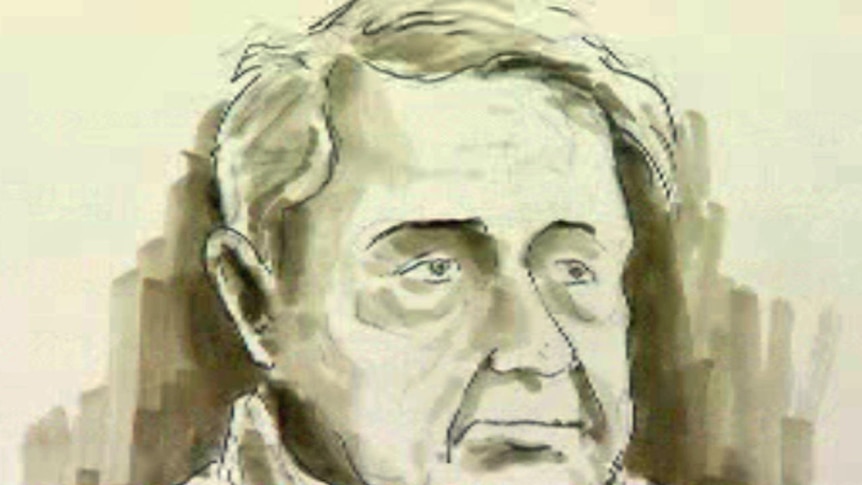 Court sketch of Ronald Pennington.