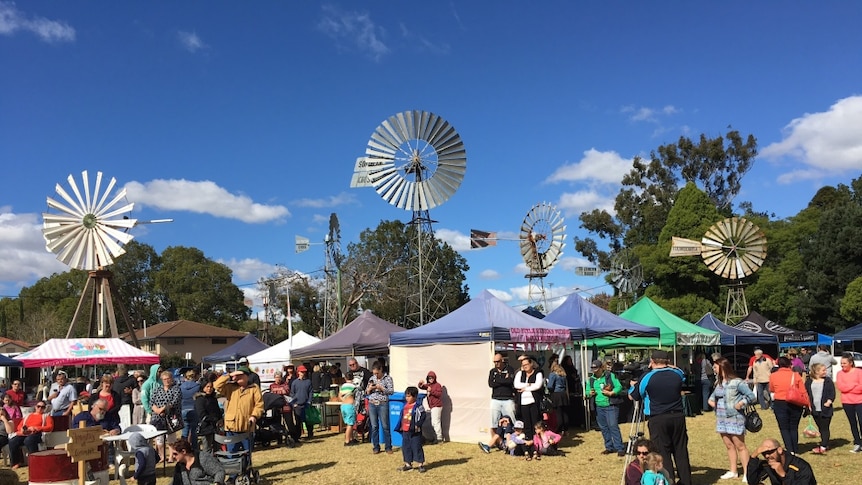 The milk crisis forum was held in the middle of Toowoomba at a local farmer market.