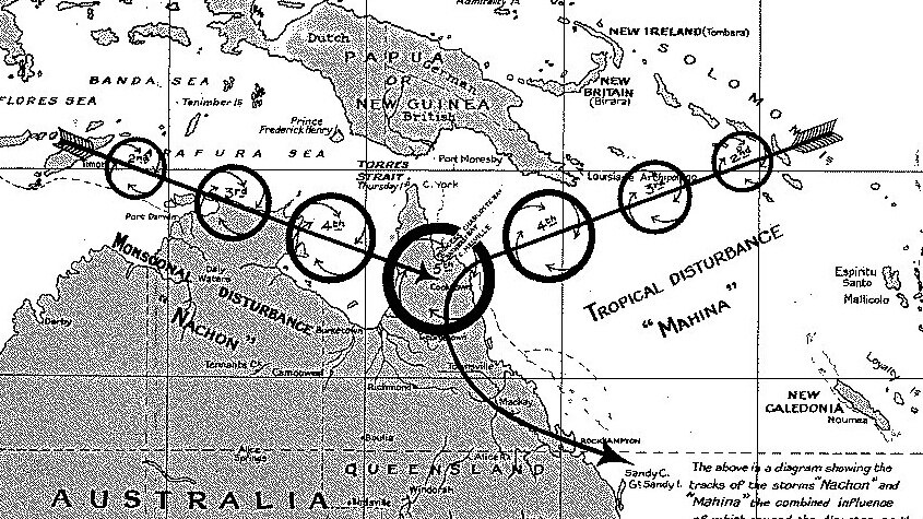 Charting Cyclone Mahina