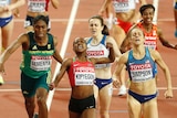 Caster Semenya (left) runs in the 1,500m final at the World Athletic Championships in London, August 7, 2017.