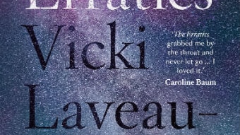A book cover emblazoned with a purple and black starry sky.