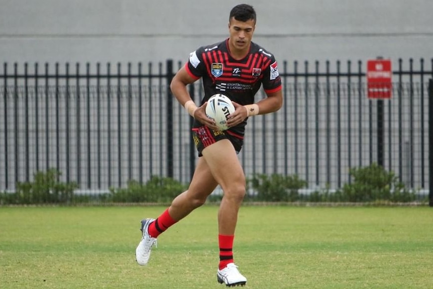 Joseph Suaalii playing for the North Sydney Bears in 2021.