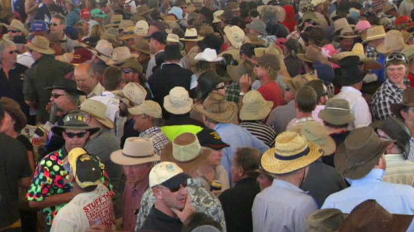 Crowds gather for the Birdsville races 2009.