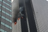 Fire at Trump Tower in New York.