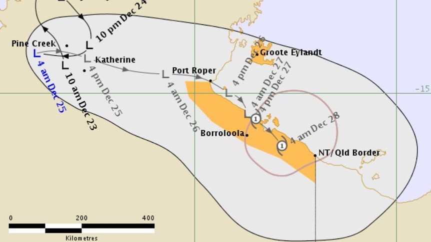 Possibility of cyclone developing in the Top End