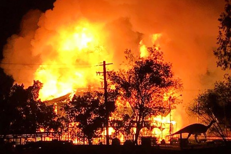 Outback pub engulfed by fire