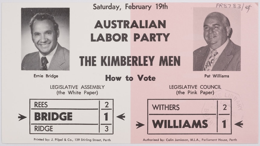 A voting form showing two smiling men