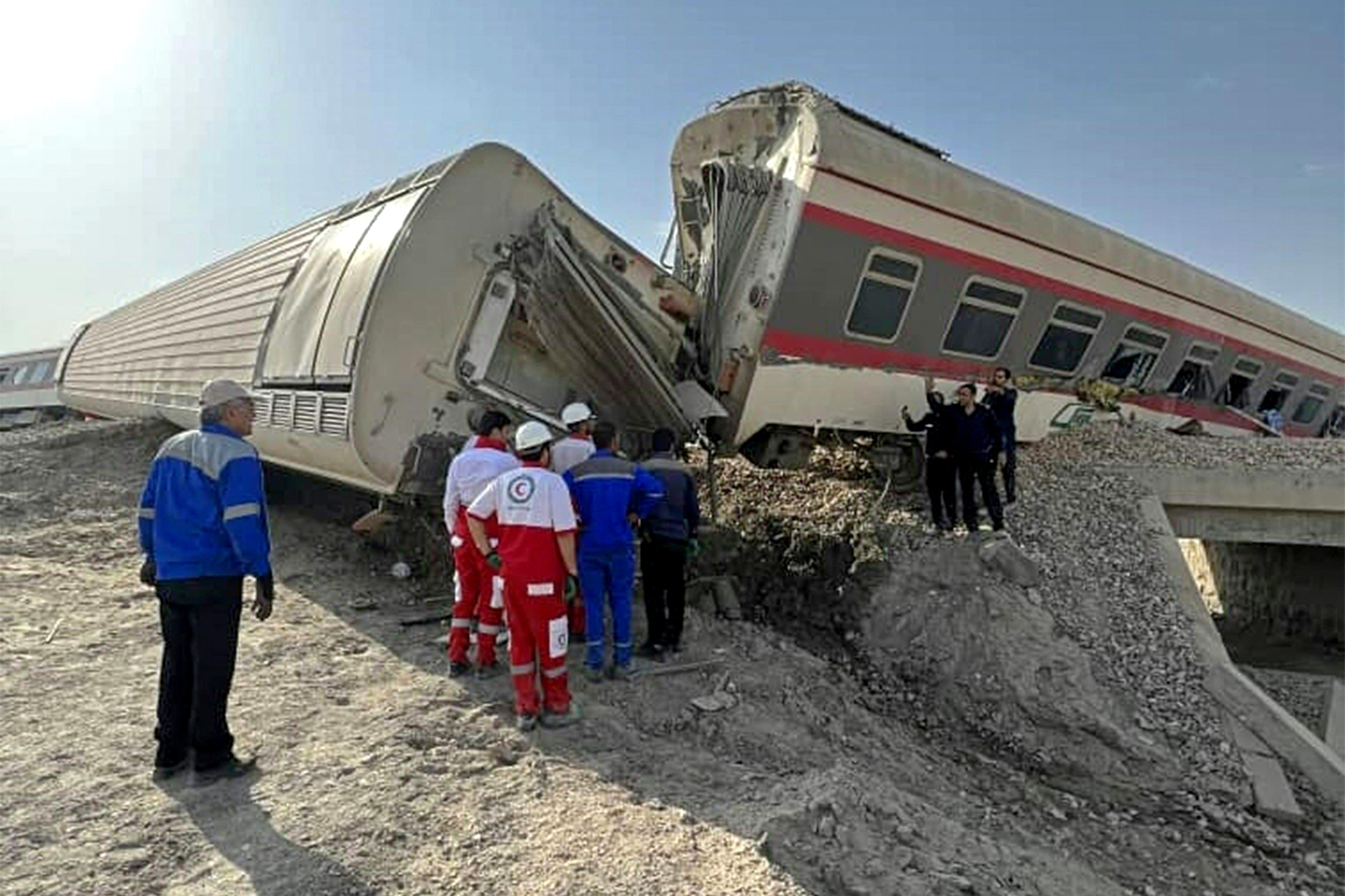 Iran train crash