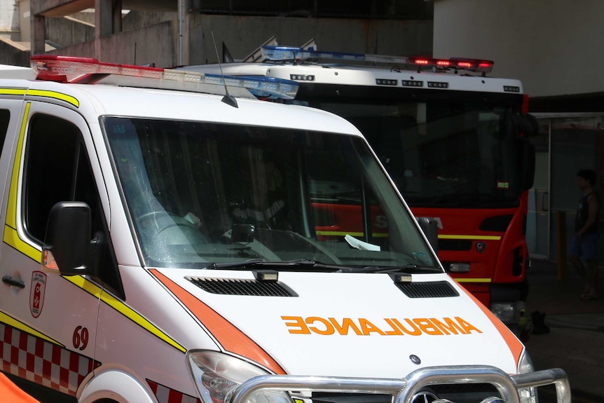 A St John ambulance and NT Fire and Rescue truck.