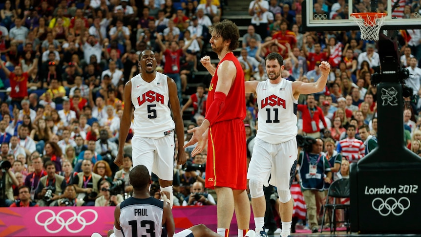 Only so much you can do ... Pau Gasol was strong for Spain but Team USA was just too mighty.