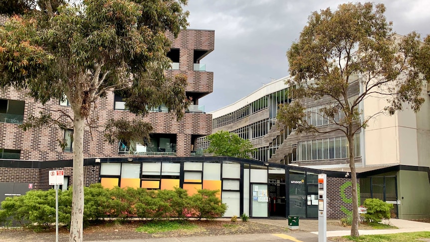 A photo of the exterior of a community housing block in Broadmeadows.