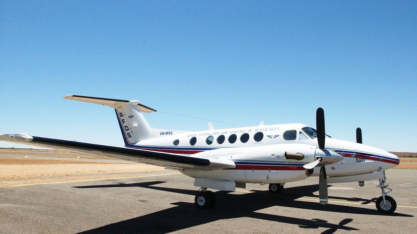 A Royal Flying Doctor Service plane at Broken Hill airport in 2001.