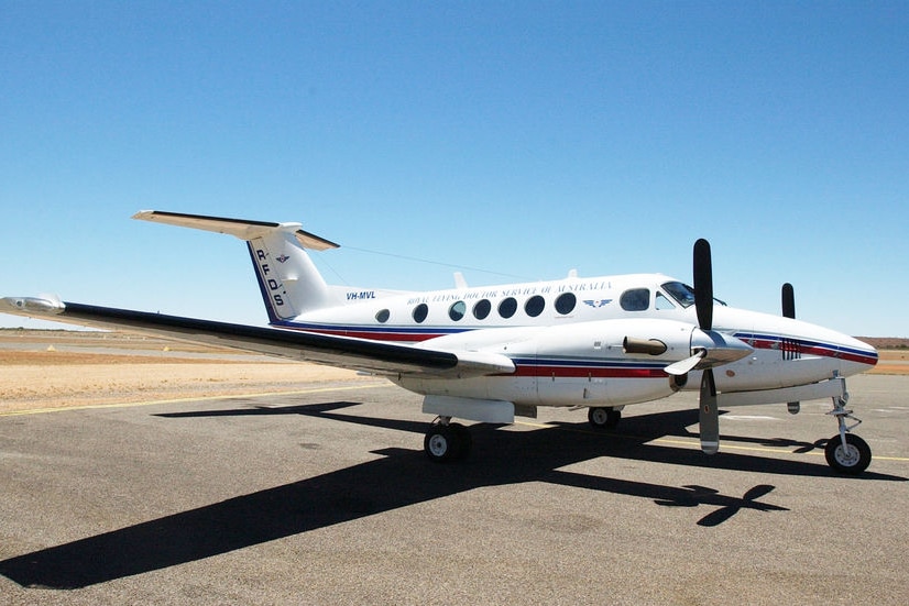 A Royal Flying Doctor Service plane at Broken Hill airport in 2001.