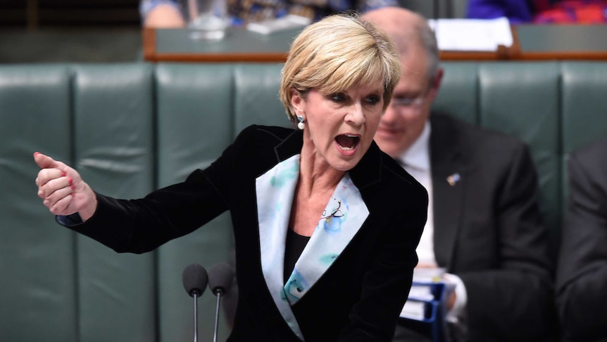 Julie Bishop firing up in Question Time