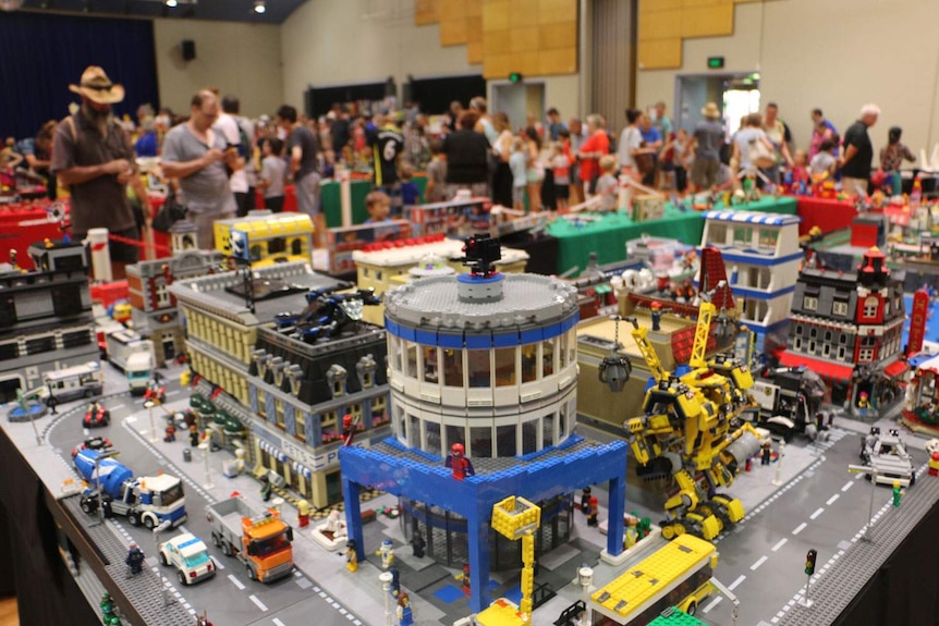 Lego city display at Brick Event at Lake Kawana Community Centre on Queensland's Sunshine Coast.