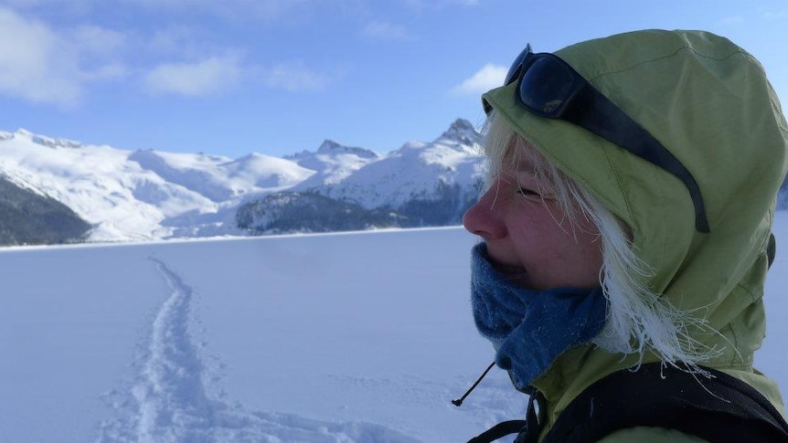 Dr Nina Schuback at the arctic.
