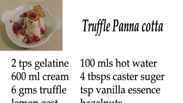 Truffle panna cotta recipe