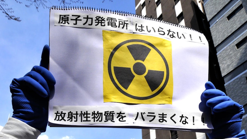 Anti-nuclear protester rallies in Japan