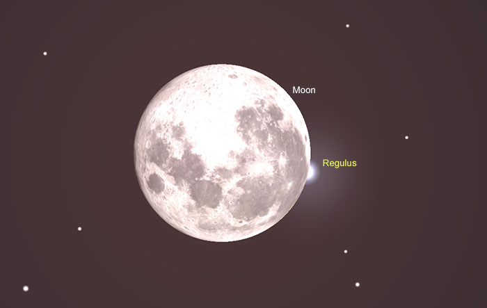 Moon and Regulus