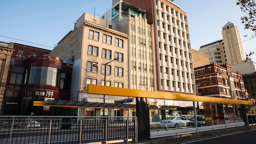 The first tram stop on Adelaide's new East End line