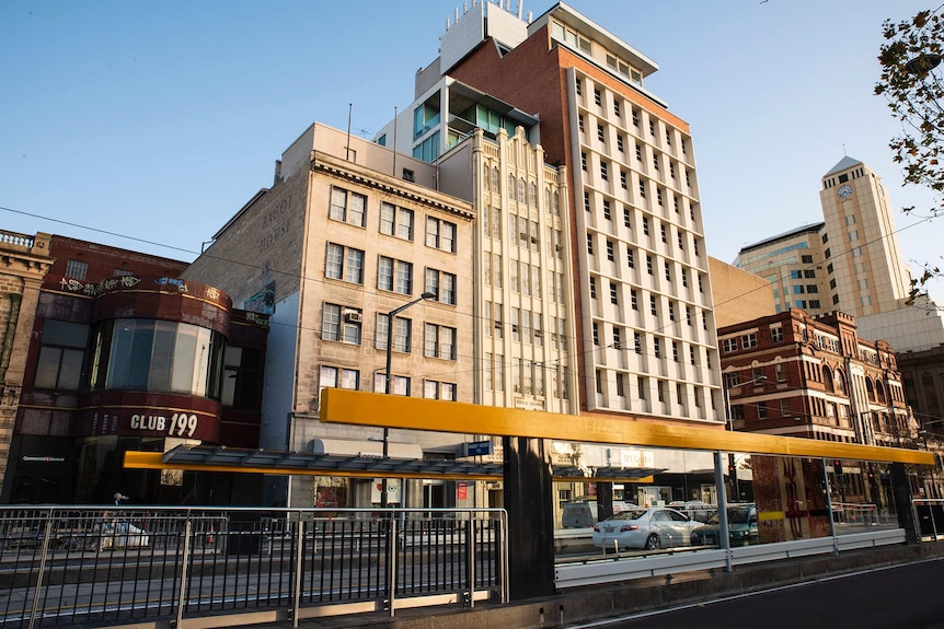 The first tram stop on Adelaide's new East End line