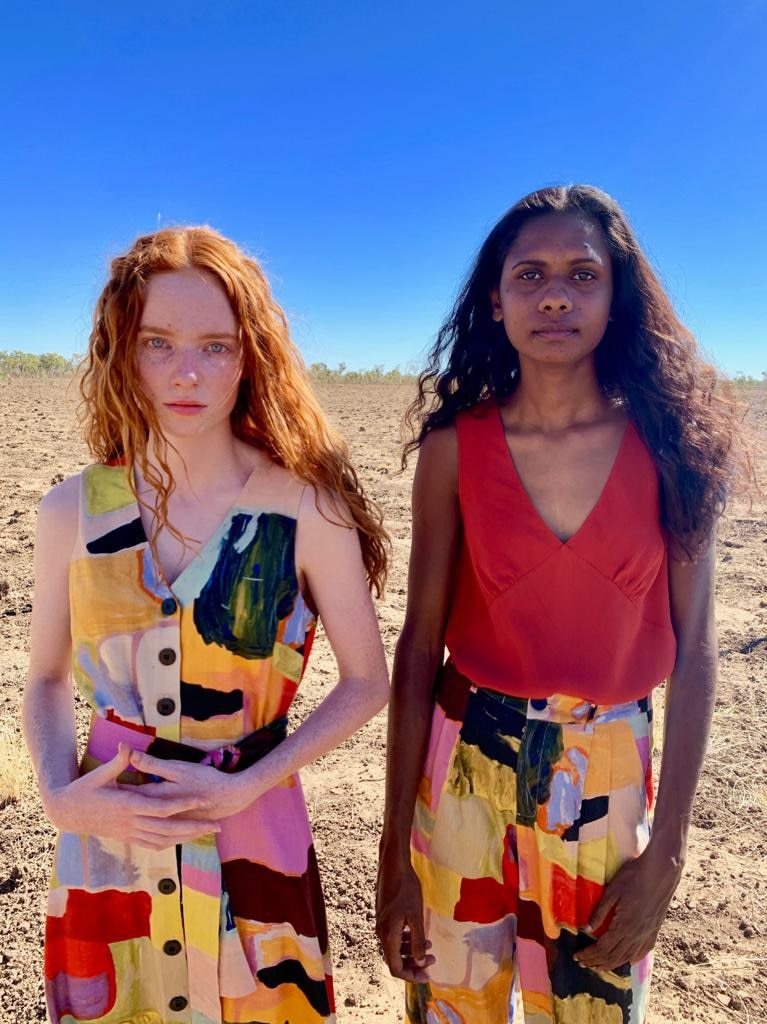 Shaniqua Shaw (right) will model the Gorman Mangkaja collection with Daisy Trinder (left).