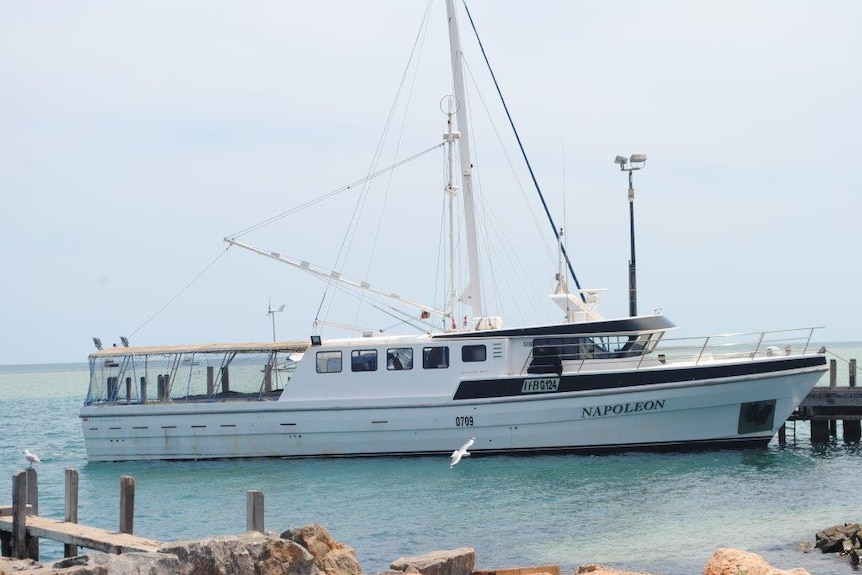 A photo of the fishing boat Napoleon, which the man was on when he disappeared.