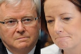 LtoR Kevin Rudd and Julia Gillard.