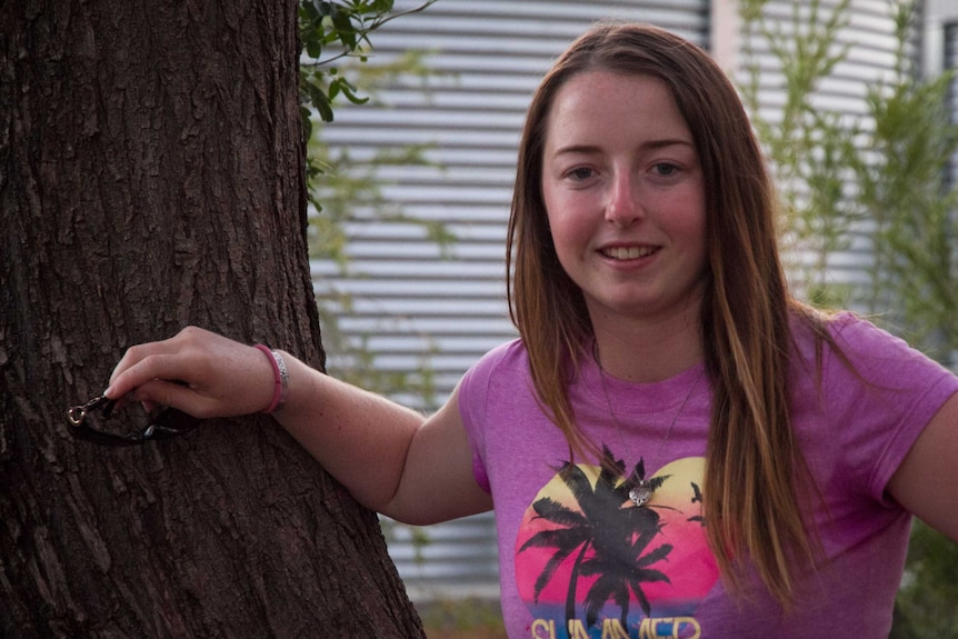 Chloe Bammann at the Longreach Pastoral College.