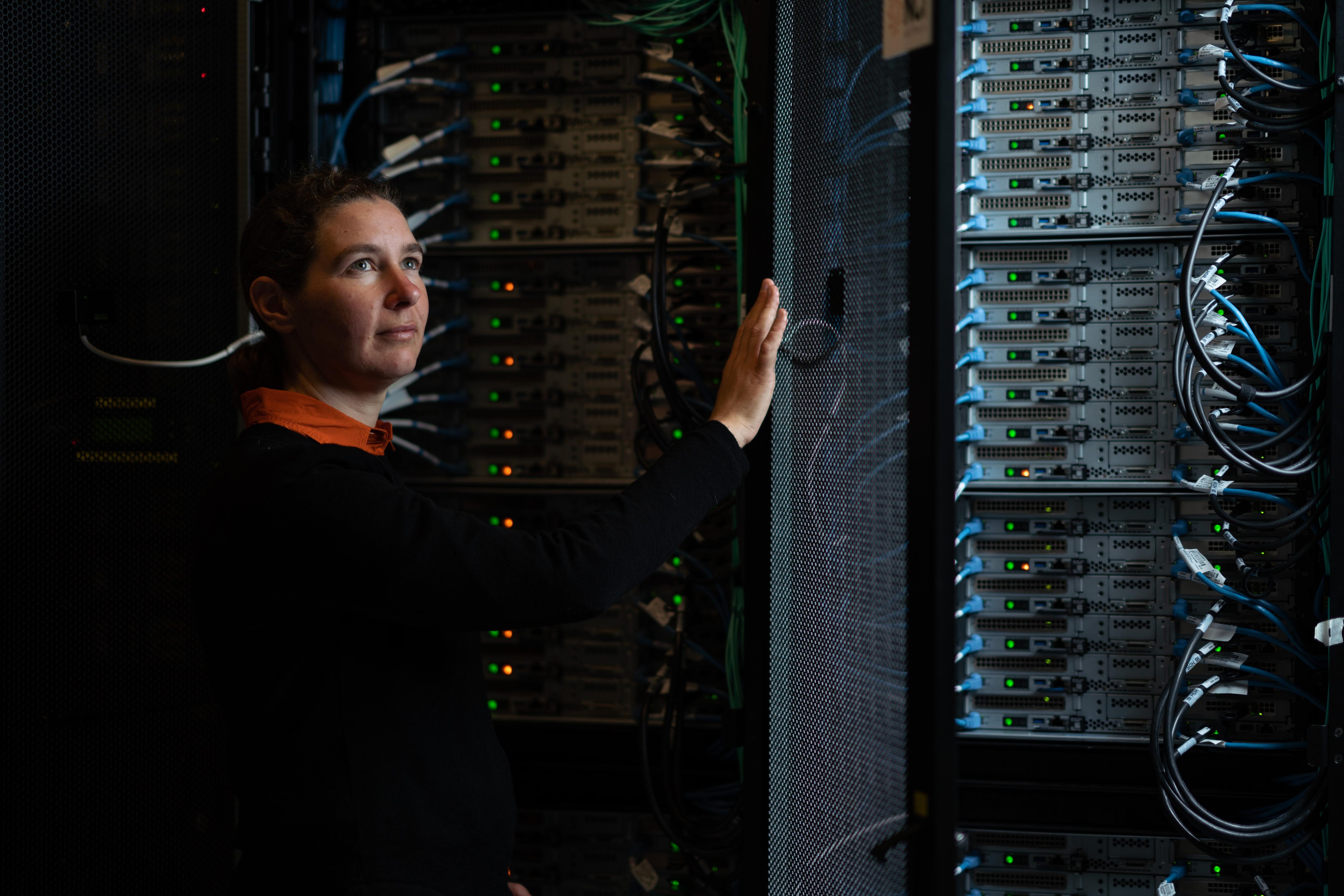 Adele Morrison in computer room