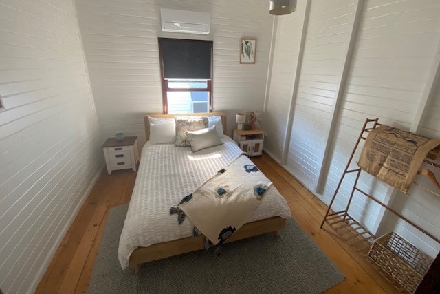 neutral coloured bedroom in Queenslander