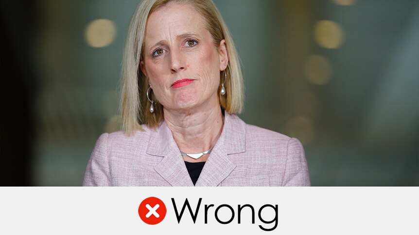 katy gallagher is not speaking. verdict: WRONG with a red cross