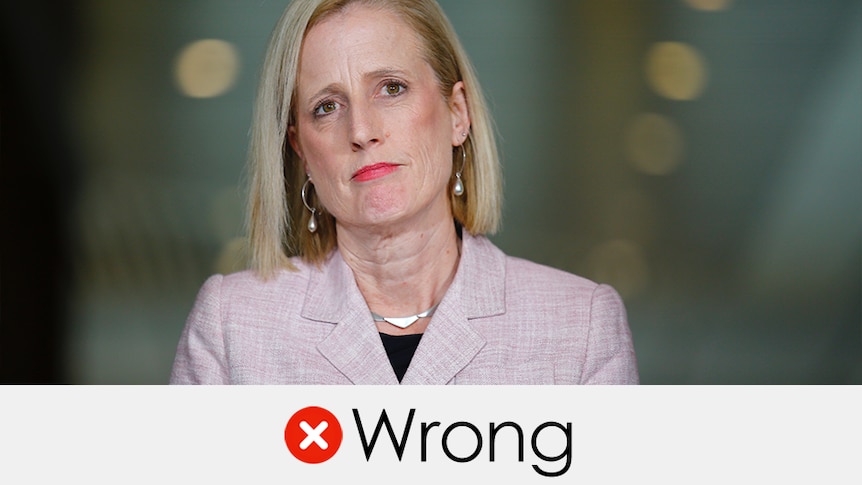 katy gallagher is not speaking. verdict: WRONG with a red cross