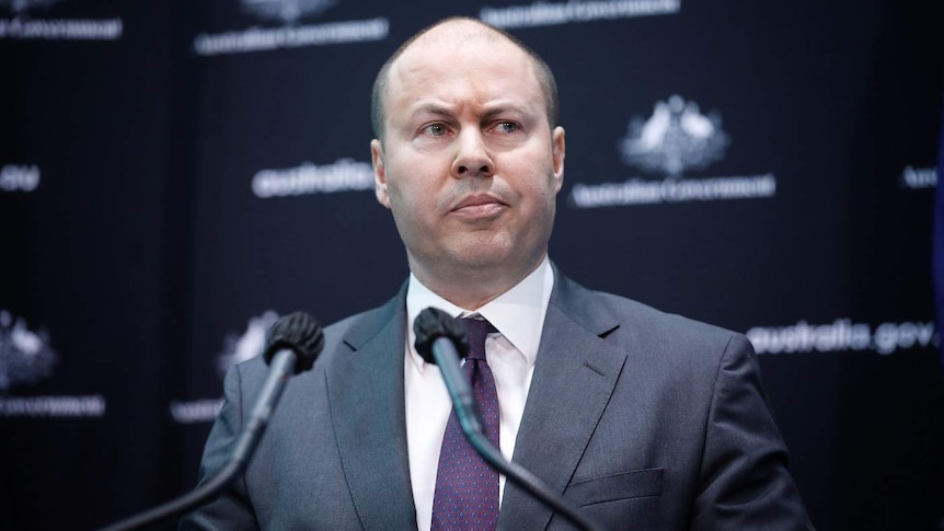 Josh Frydenberg speaks to the media.