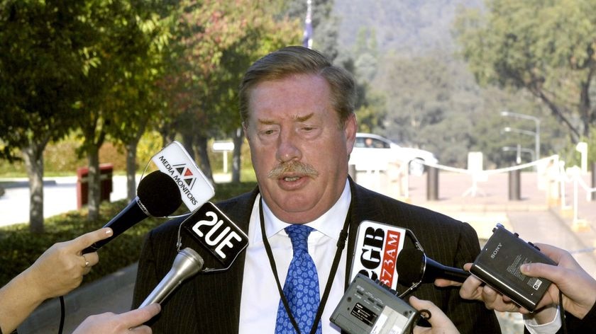 Tasmanian Premier Paul Lennon talks to the media