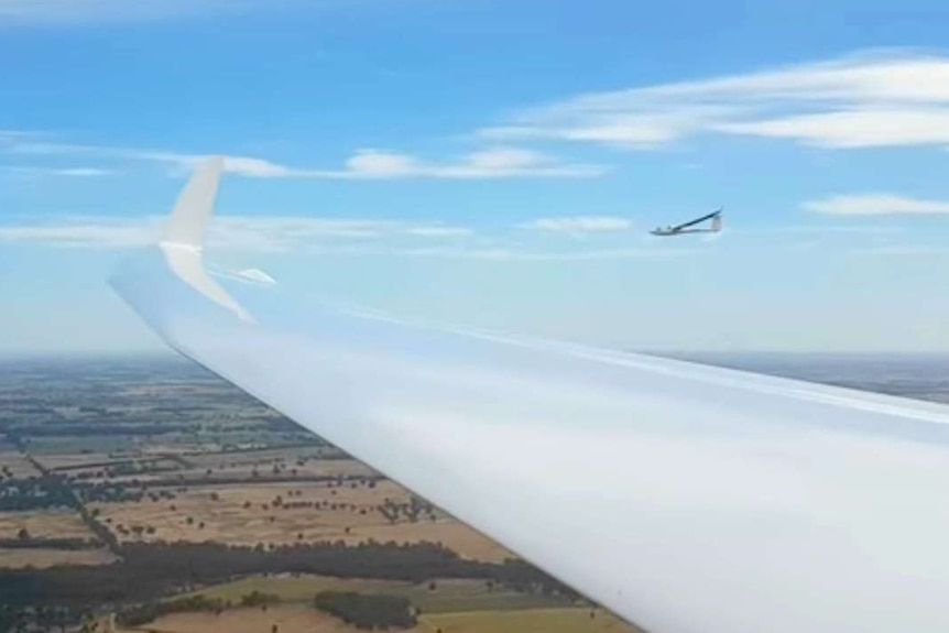 View from the cockpit of glider pilot Steve O'Donnell