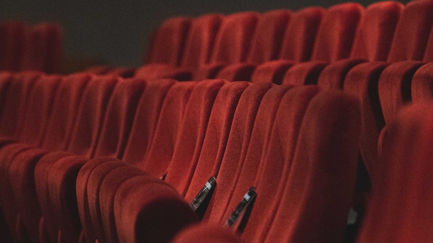 A row of seats in a cinema.