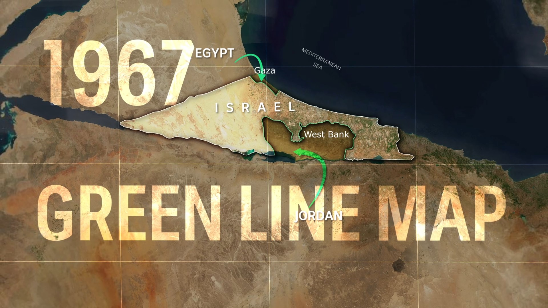 a man outlining the green line between israel and the palestinian state with 1967 written on it 