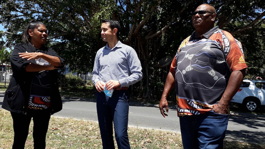 Opposition Leader David Crisafulli with Yarrabah Indigenous elders