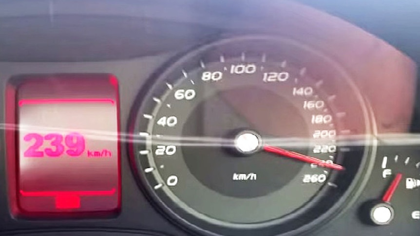 A YouTube video allegedly showing a stolen car driven at 240 kph on Port Wakefield Road