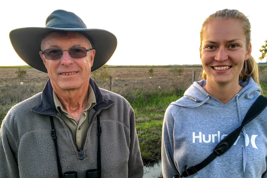 Dr Steve Debus and Alice Bauer raptor researchers