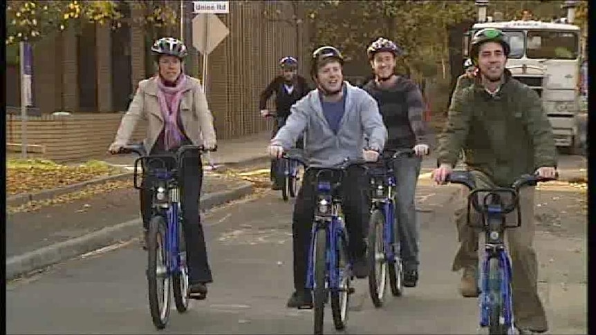 Bring your own helmet for Melbourne's CBD bikes.