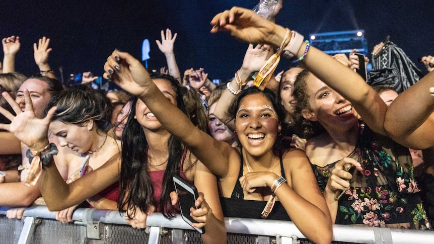 Fans at a gig