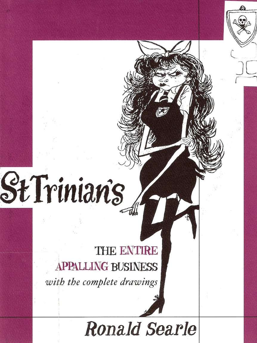 Cover of the book, St Trinian's The Entire Appalling Business, by Ronald Searle.