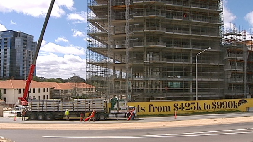 Apartment complex being built.