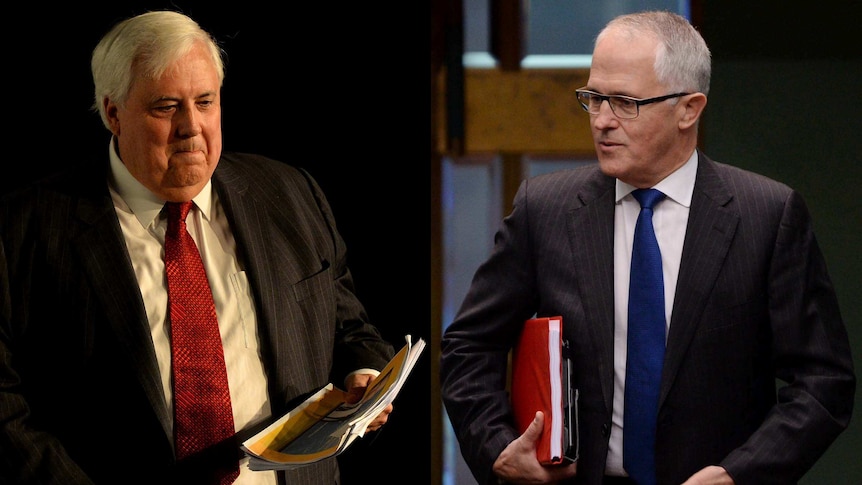 Clive Palmer and Malcolm Turnbull