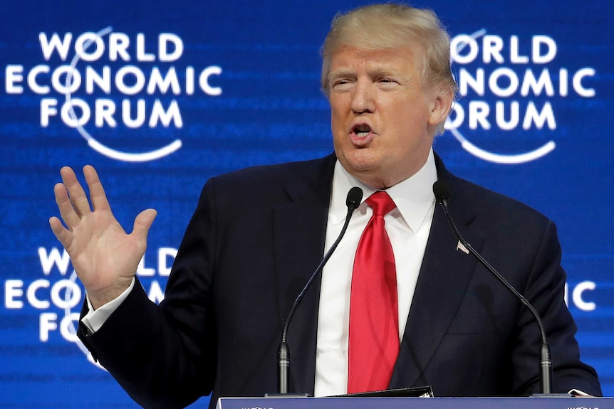 Donald Trump speaks at World Economic Forum